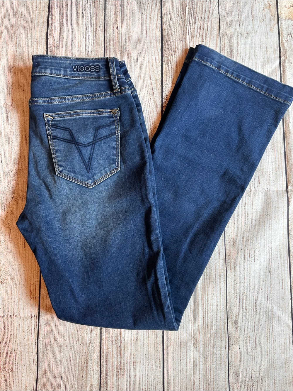 Vigoss Ace Bootcut Jeans Medium Wash Stretch Denim 27/4